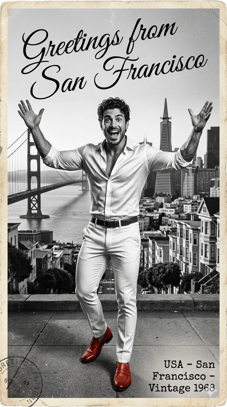"Hombre gay atractivo viajando por el mundo. ·SAN FRANCISCO