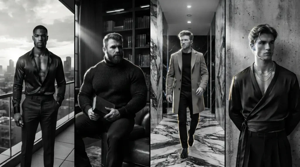 Hombres gais de diferentes tribus urbanas.